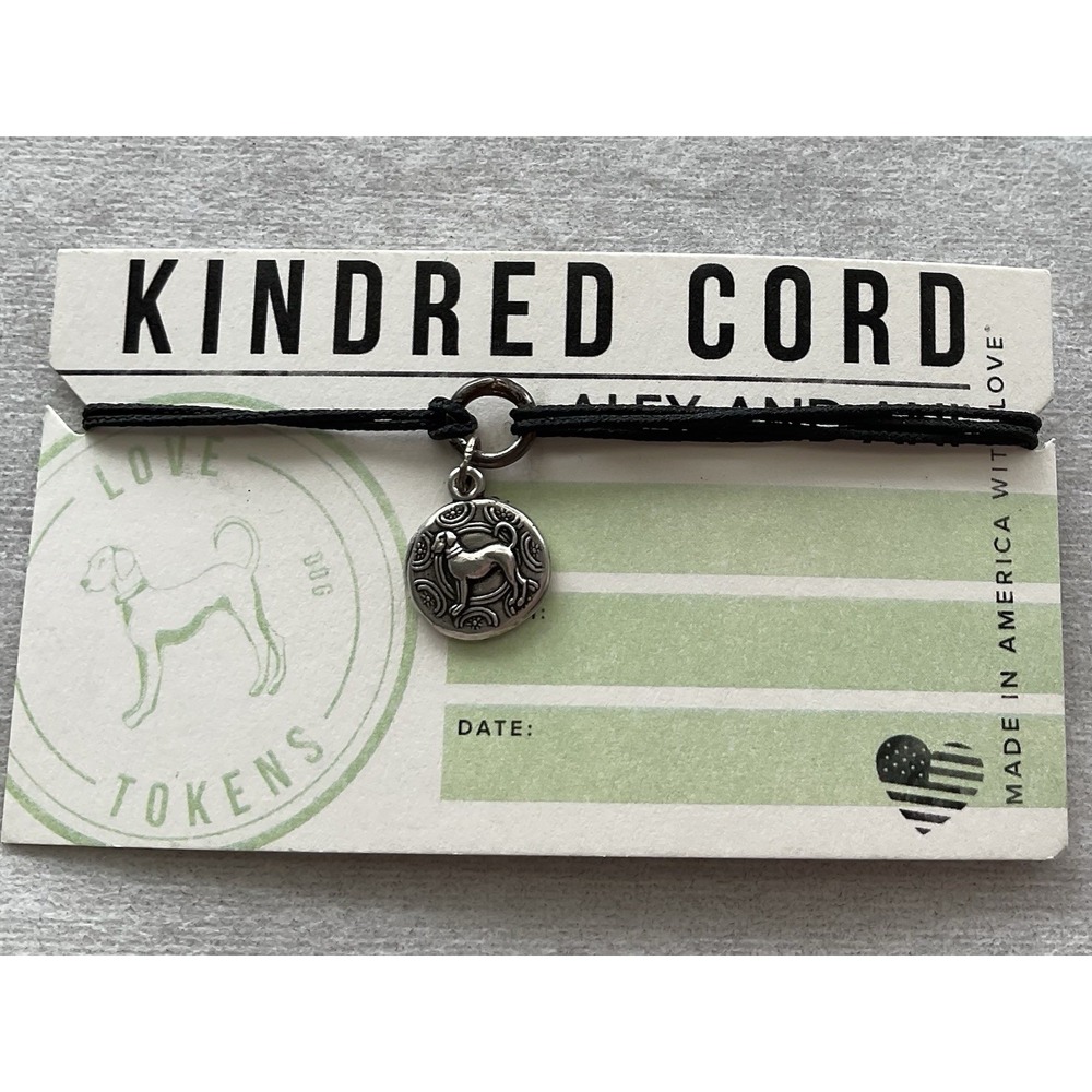Alex and Ani Kindred Cord Love Tokens Dog Bracelet Adjustable